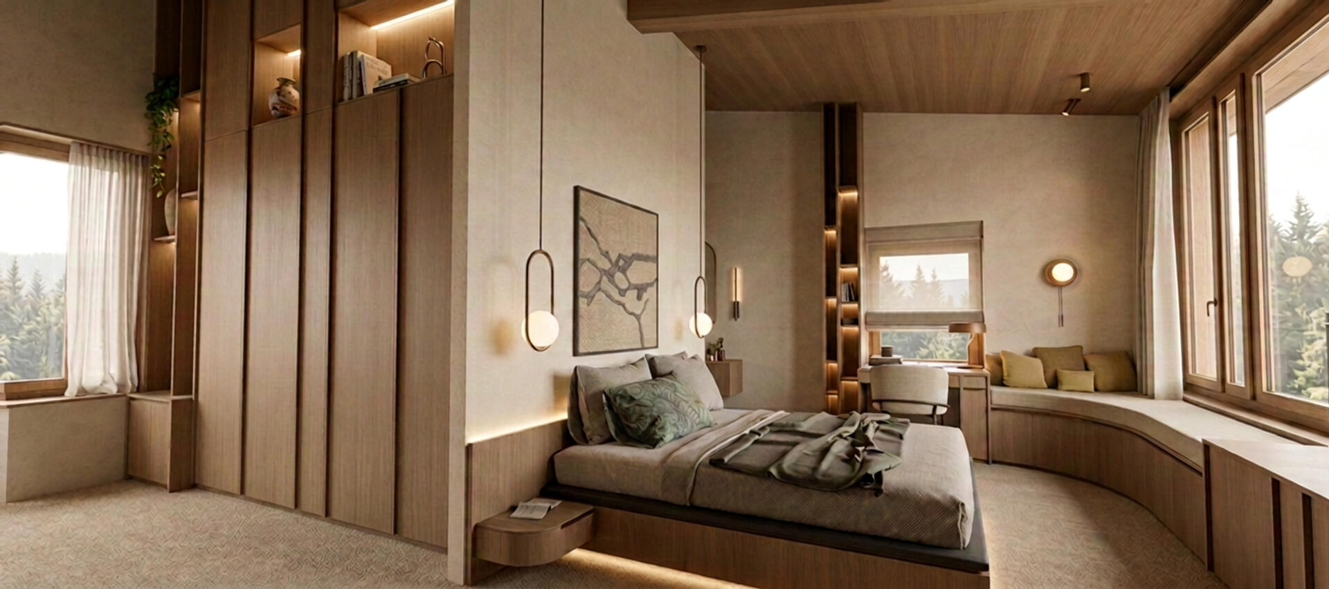 Maison familiale dans les pré-Alpes vaudoises, en collaboration avec BSM Casaling. Nous concevons et aménageons une maison familiale d’environ 1’000 m², avec un concept global, des aménagements sur mesure et des détails pensés dans toute la maison.